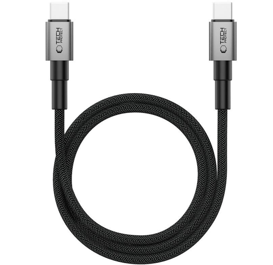 USB-C - USB-C Tech-Protect Ultraboost DNA MagTwist adat- és töltőkábel, 100W, 1m, szürke