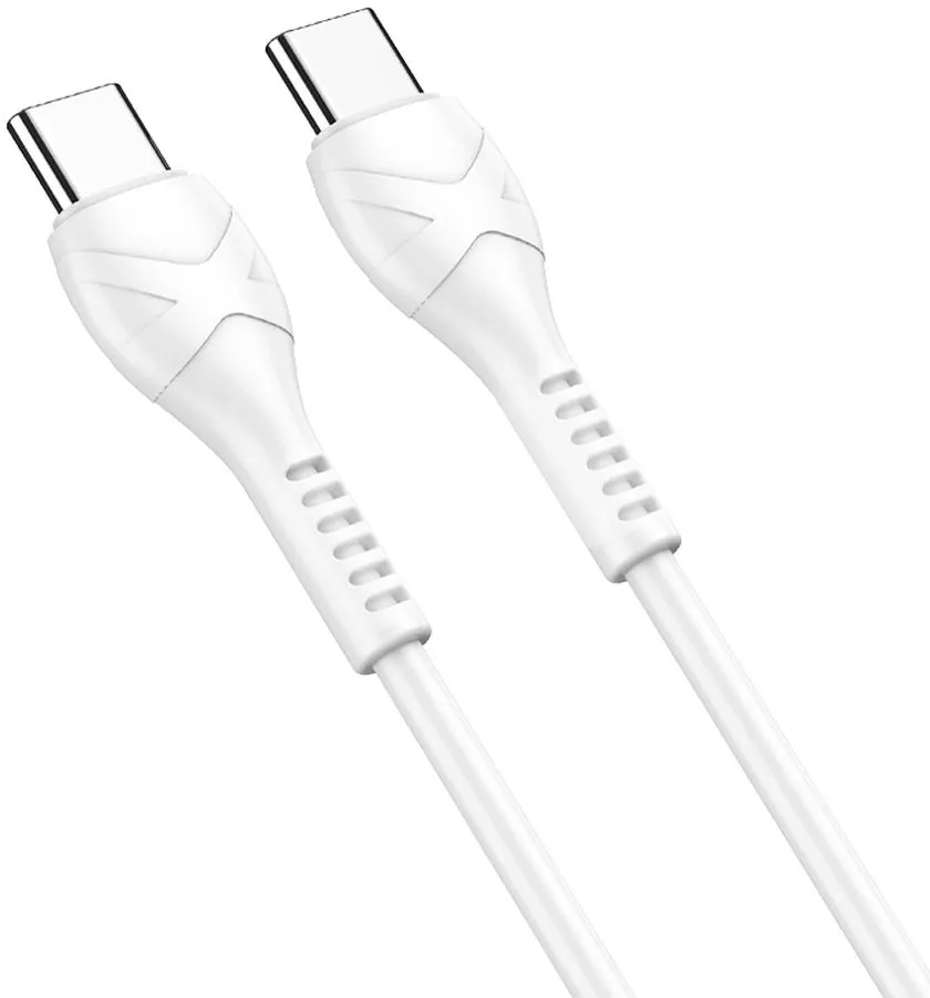 USB-C - USB-C HOCO X37 adat- és töltőkábel, 60W, 1m, Fehér