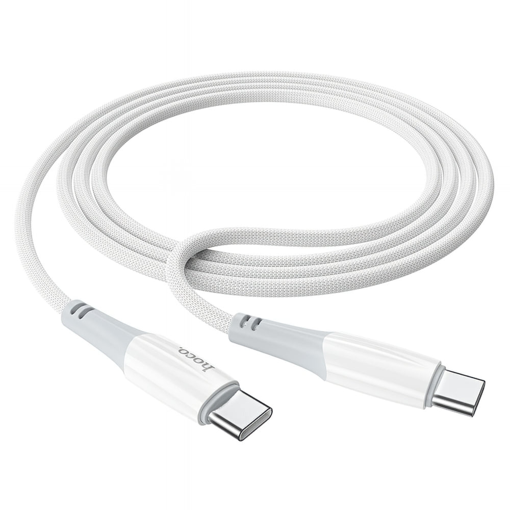 USB-C - USB-C HOCO X70 adat- és töltőkábel, 60W, 1m, Fehér
