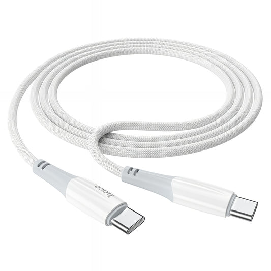 USB-C - USB-C HOCO X70 adat- és töltőkábel, 60W, 1m, Fehér