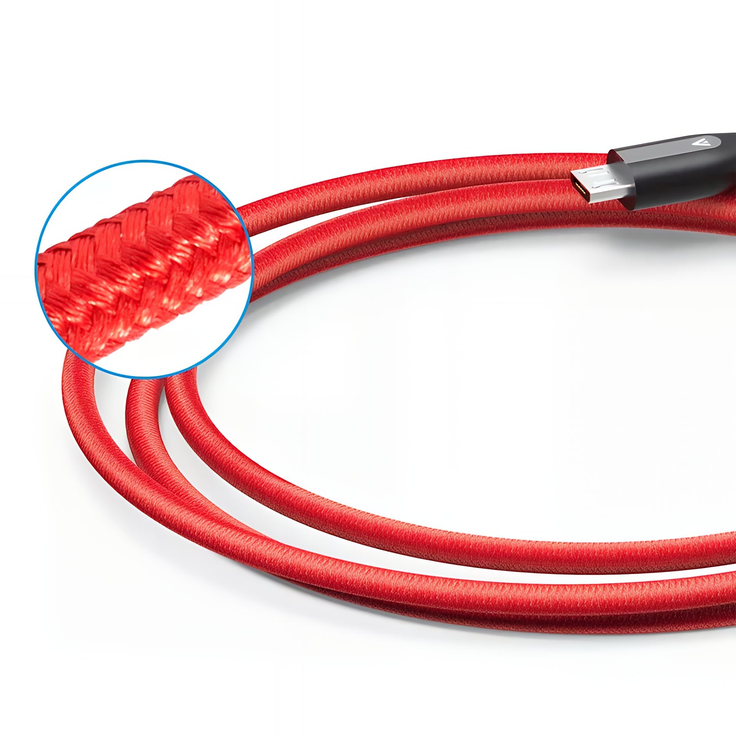 USB-A - microUSB adatkábel és töltőkábel Anker PowerLine+, 18W, 0.91m, Piros A8142G91