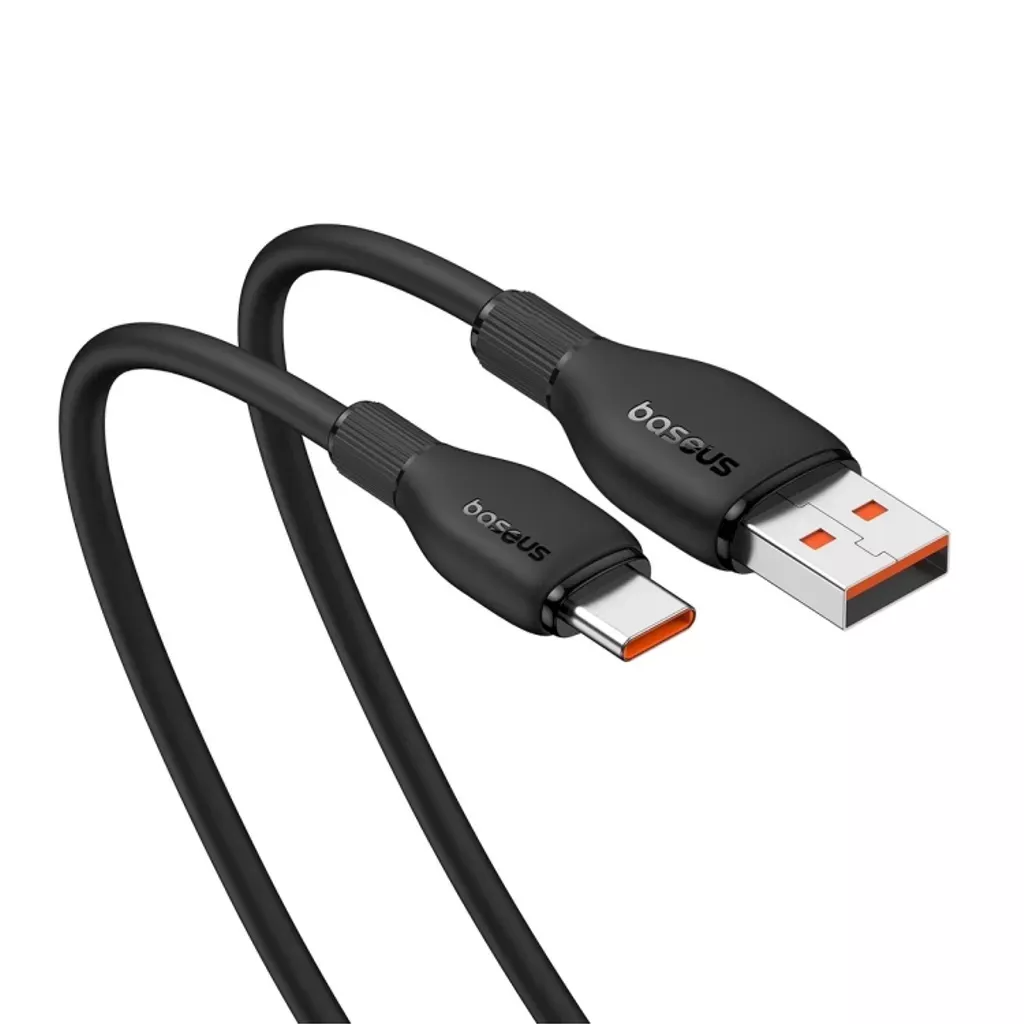 USB-A - USB-C Baseus Pudding adat- és töltőkábel, 100W, 1.2m, Fekete P10355703111-00