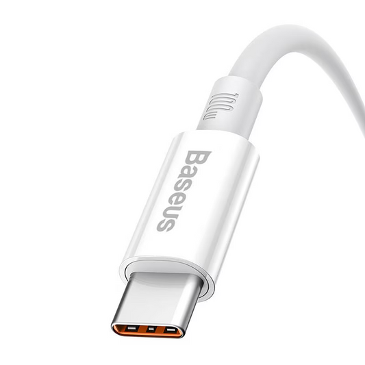 USB-A - USB-C Baseus Superior Series adat- és töltőkábel, 100W, 1m, Fehér P10320102214-01