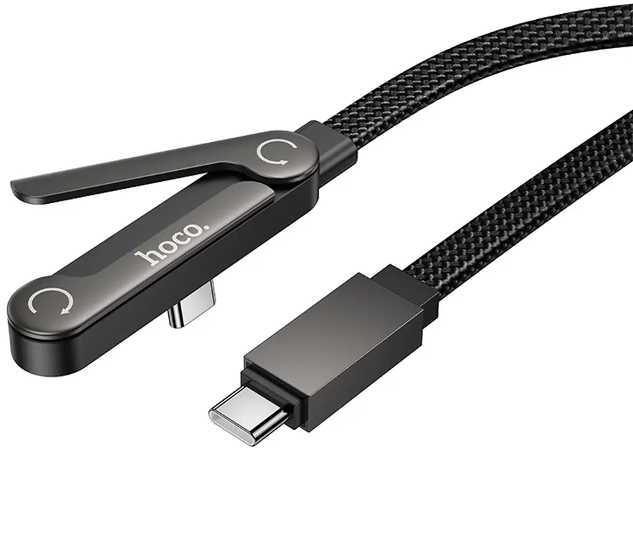 USB-C adat- és töltőkábel - USB-C HOCO U150 Exquisite, 60W, 1,2m, fekete