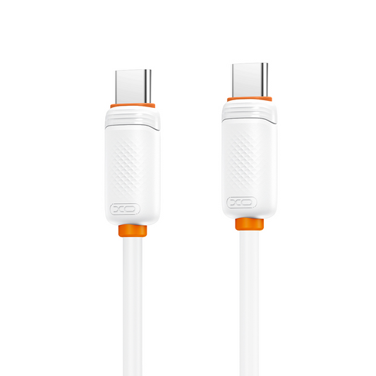USB-C adat- és töltőkábel - USB-C XO Design NB-Q298, 240W, 1m, Fehér