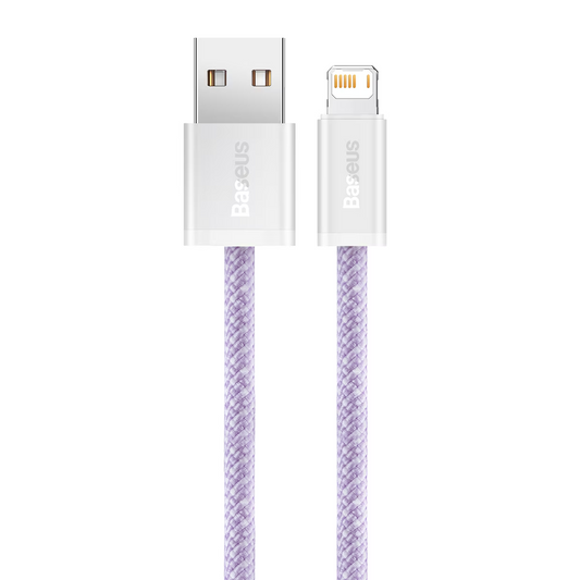 USB-A - Lightning adat- és töltőkábel Baseus Dynamic Series, 18W, 2m, lila CALD000505