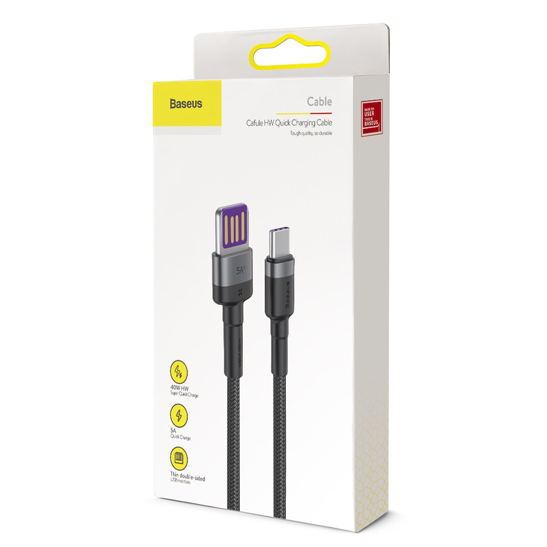 Adat- és töltőkábel USB-A - USB-C Baseus HW gyorstöltés, 100W, 1m, szürke CATKLF-PG1 CATKLF-PG1 CATKLF-PG1