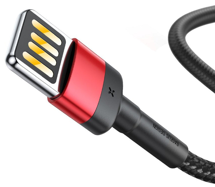 USB-A - Lightning Baseus Cafule Special Edition adat- és töltőkábel, 18W, 1m, Piros CALKLF-G91