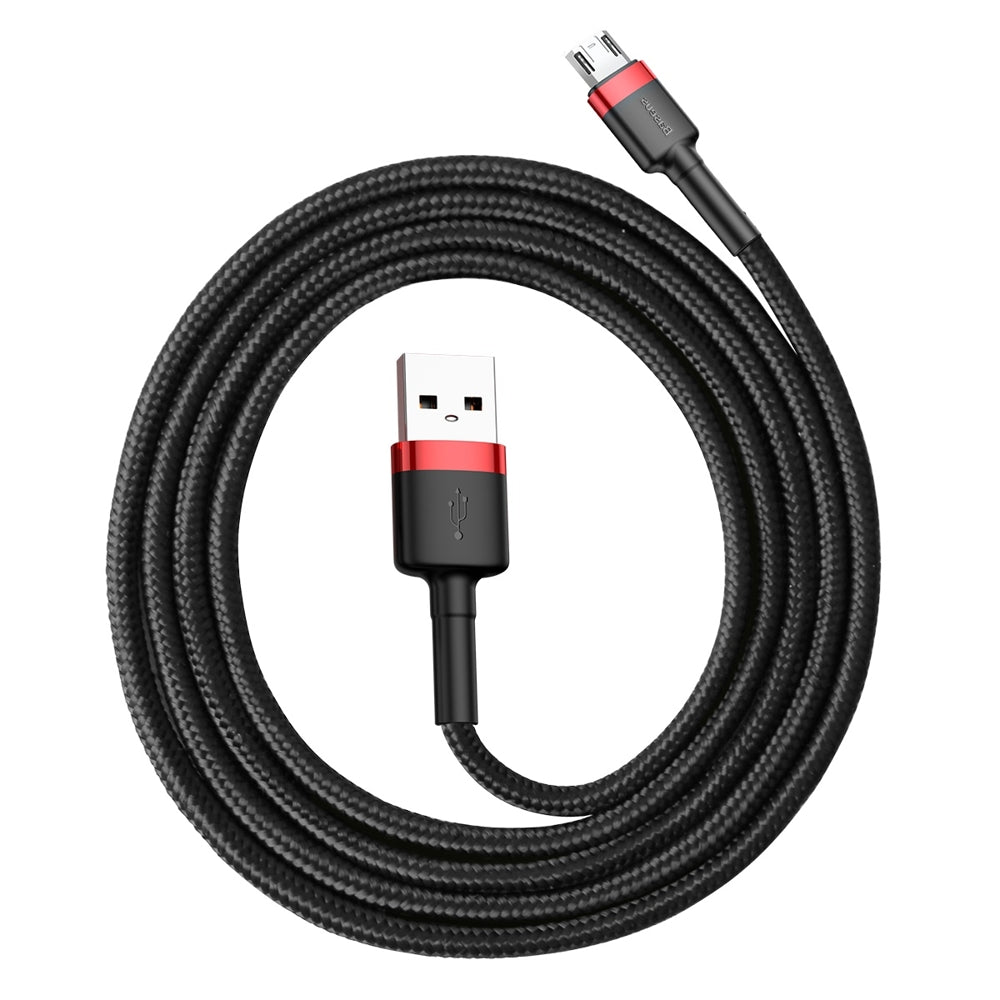 Adat- és töltőkábel USB-A - microUSB Baseus Cafule, 18W, 1m, piros CAMKLF-B91