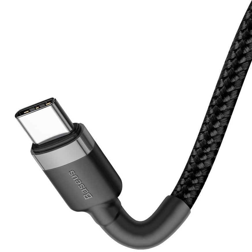 USB-C adat- és töltőkábel - USB-C Baseus Cafule, 60W, 2m, fekete CATKLF-HG1