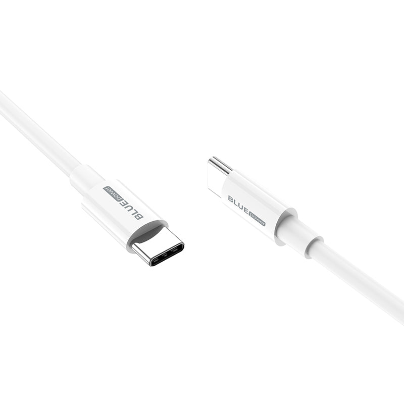 USB-C adat- és töltőkábel - USB-C BLUE BLUE Power BBX44, 100W, 1m, fehér