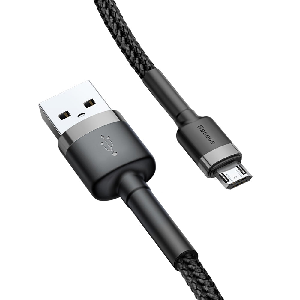Adat- és töltőkábel USB-A - microUSB Baseus Cafule, 18W, 1m, szürke CAMKLF-BG1