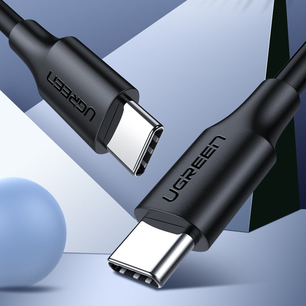 USB-C - USB-C UGREEN US286 adat- és töltőkábel, 60W, 1,5m, Fekete