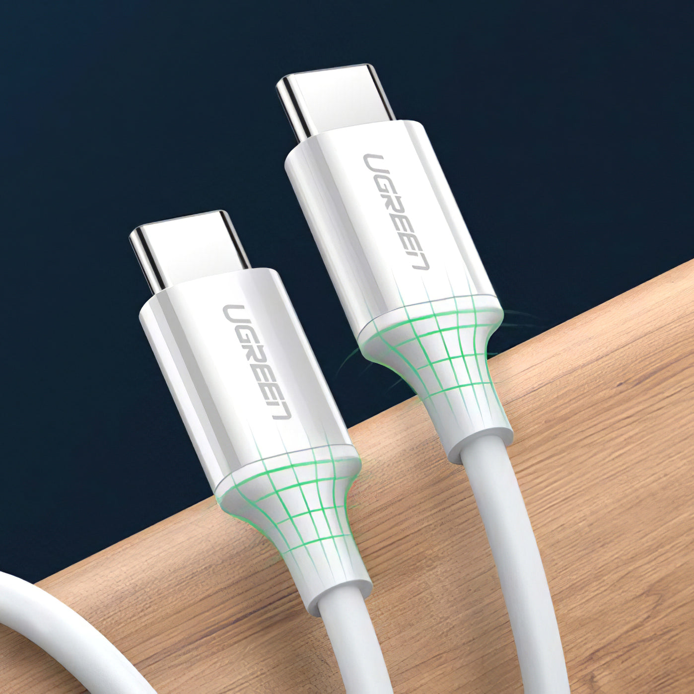 USB-C adat- és töltőkábel - USB-C UGREEN US264, 60W, 2m, fehér