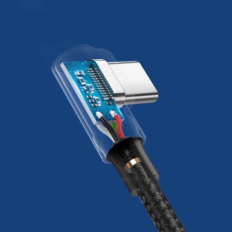 USB-A és USB-C közötti adatátviteli és töltőkábel UGREEN US255 szögletes, 60W, 1m, szürke