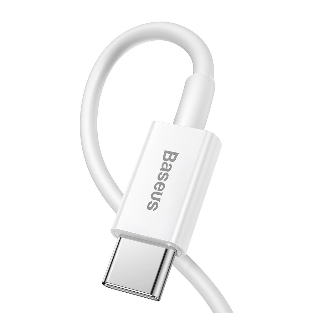 Adat- és töltőkábel USB-C - Lightning Baseus Superior sorozat, 20W, 0,25m, fehér CATLYS-02