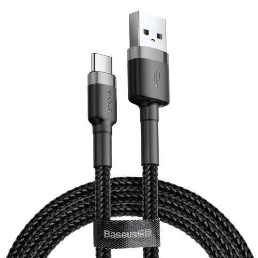 Adat- és töltőkábel USB-A - USB-C Baseus Cafule, 60W, 0,5m, fekete CATKLF-AG1