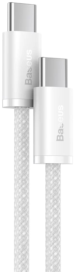 USB-C adat- és töltőkábel - USB-C Baseus Dynamic sorozat, 100W, 1m, fehér CALD000202