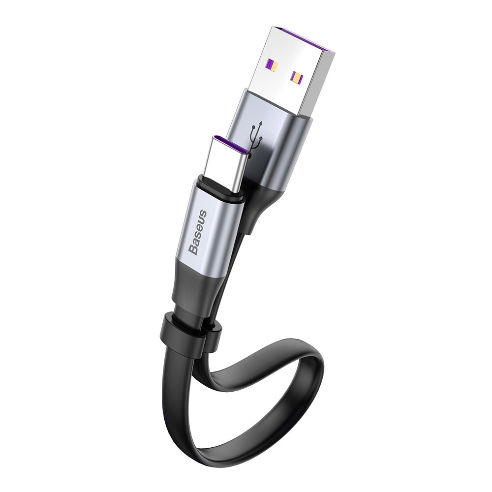 USB-A - USB-C Baseus Simple adat- és töltőkábel, 40W, 0,23m, szürke CATMBJ-BG1