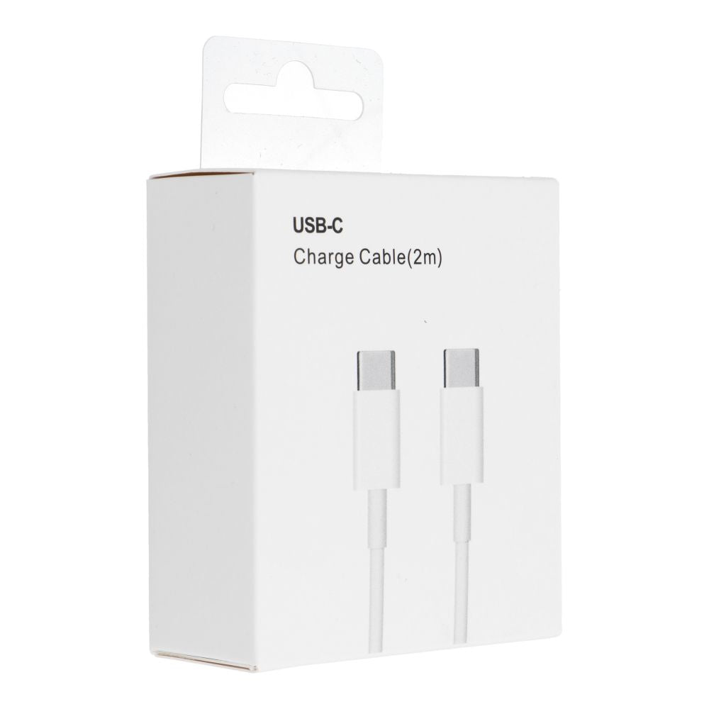 USB-C adat- és töltőkábel - USB-C OEM USB-C HD26 Box, 30W, 2m, fehér