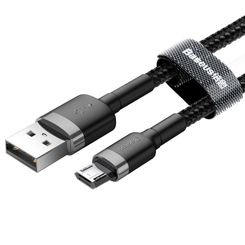 USB-A - microUSB Baseus Cafule adat- és töltőkábel, 18W, 0,5m, szürke CAMKLF-AG1
