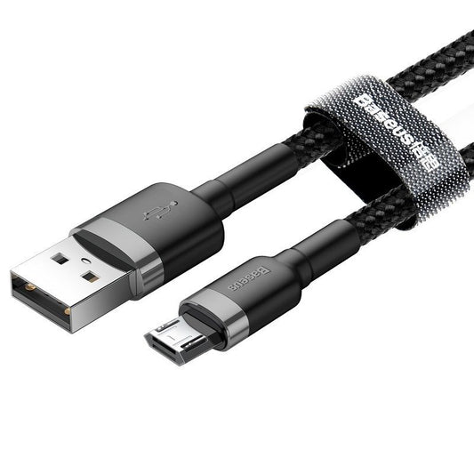 Adat- és töltőkábel USB-A - microUSB Baseus Cafule, 18W, 0,5m, szürke CAMKLF-AG1