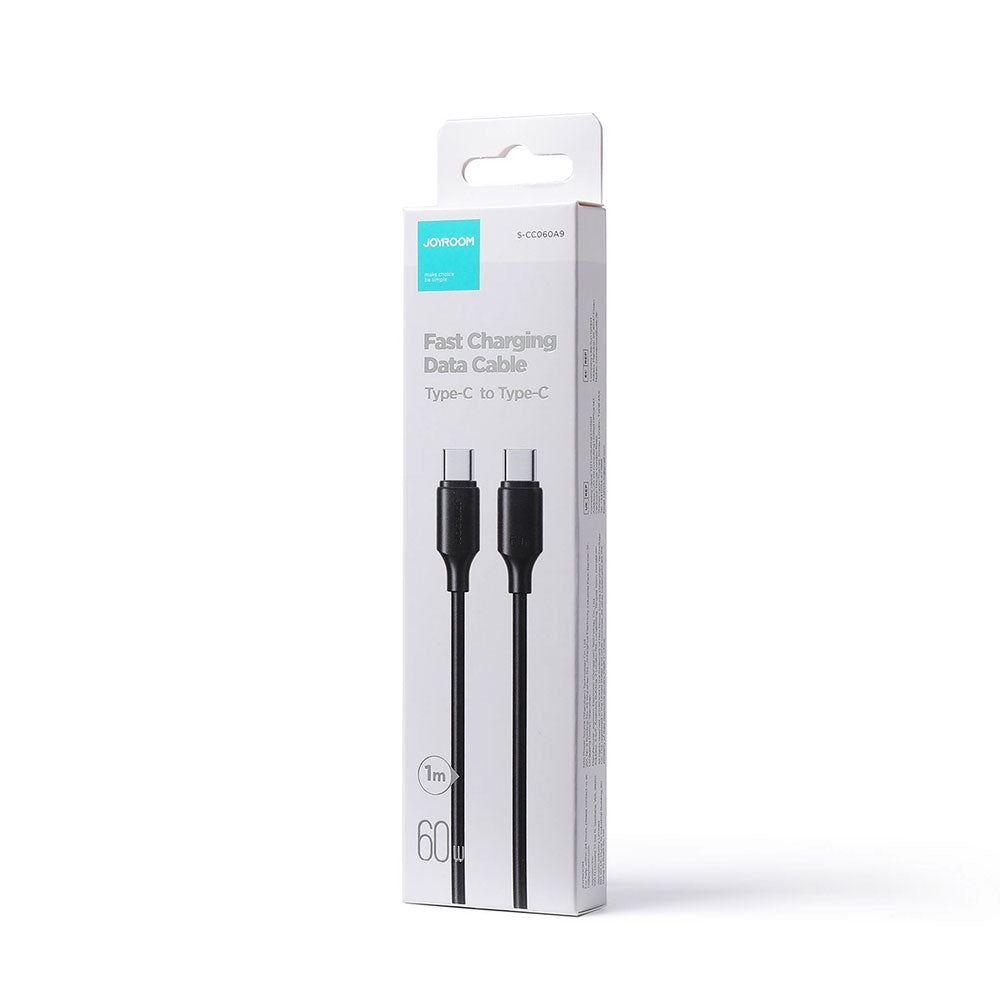 USB-C - USB-C adat- és töltőkábel Joyroom S-A9, 60W, 1m, Fekete