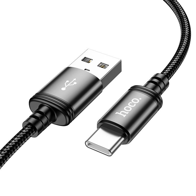 USB-A - USB-C HOCO X91 adat- és töltőkábel, 18W, 3m, Fekete