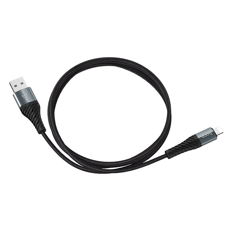 Adat- és töltőkábel USB-A - Lightning HOCO X38 Cool, 18W, 1m, Fekete