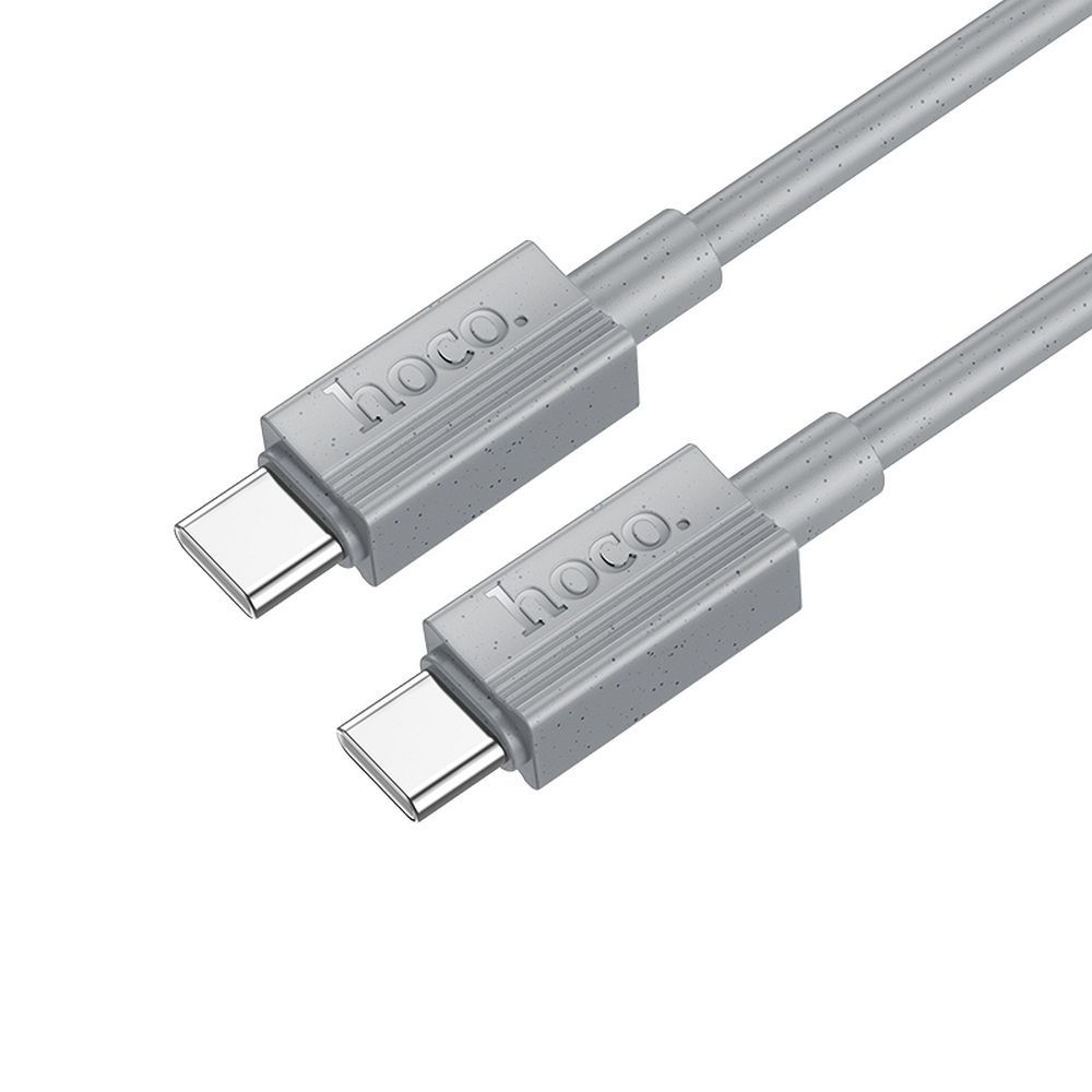USB-C - USB-C HOCO X107 adat- és töltőkábel, 60W, 1m, Szürke