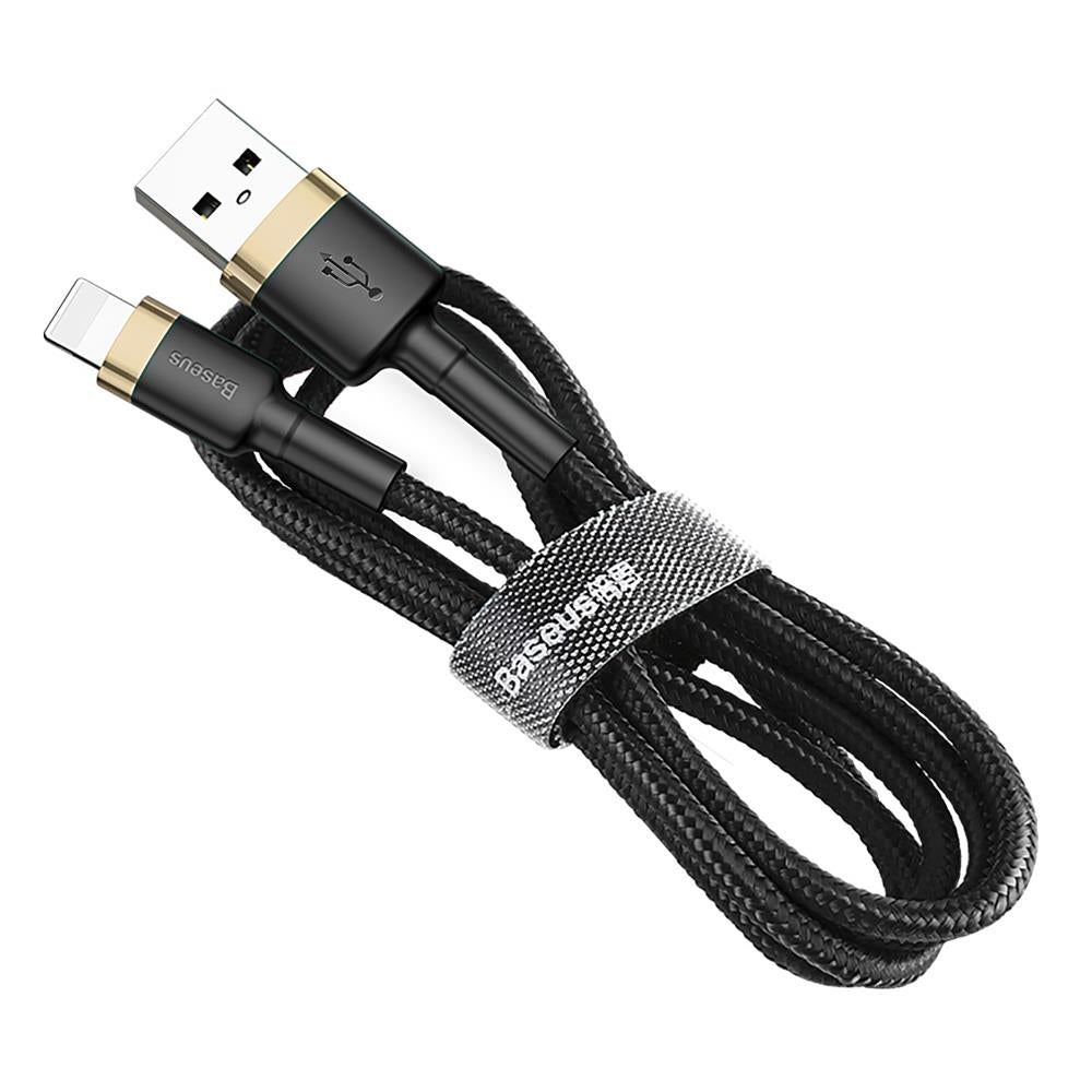 USB-A - Lightning adat- és töltőkábel Baseus Cafule, 18W, 1m, arany CALKLF-BV1