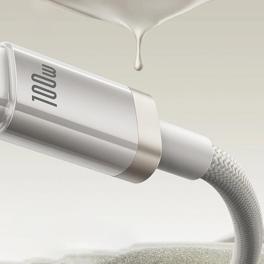 USB-A - USB-C Baseus Titanium adat- és töltőkábel, 100W, 2m, Ezüst P10378102G21-02