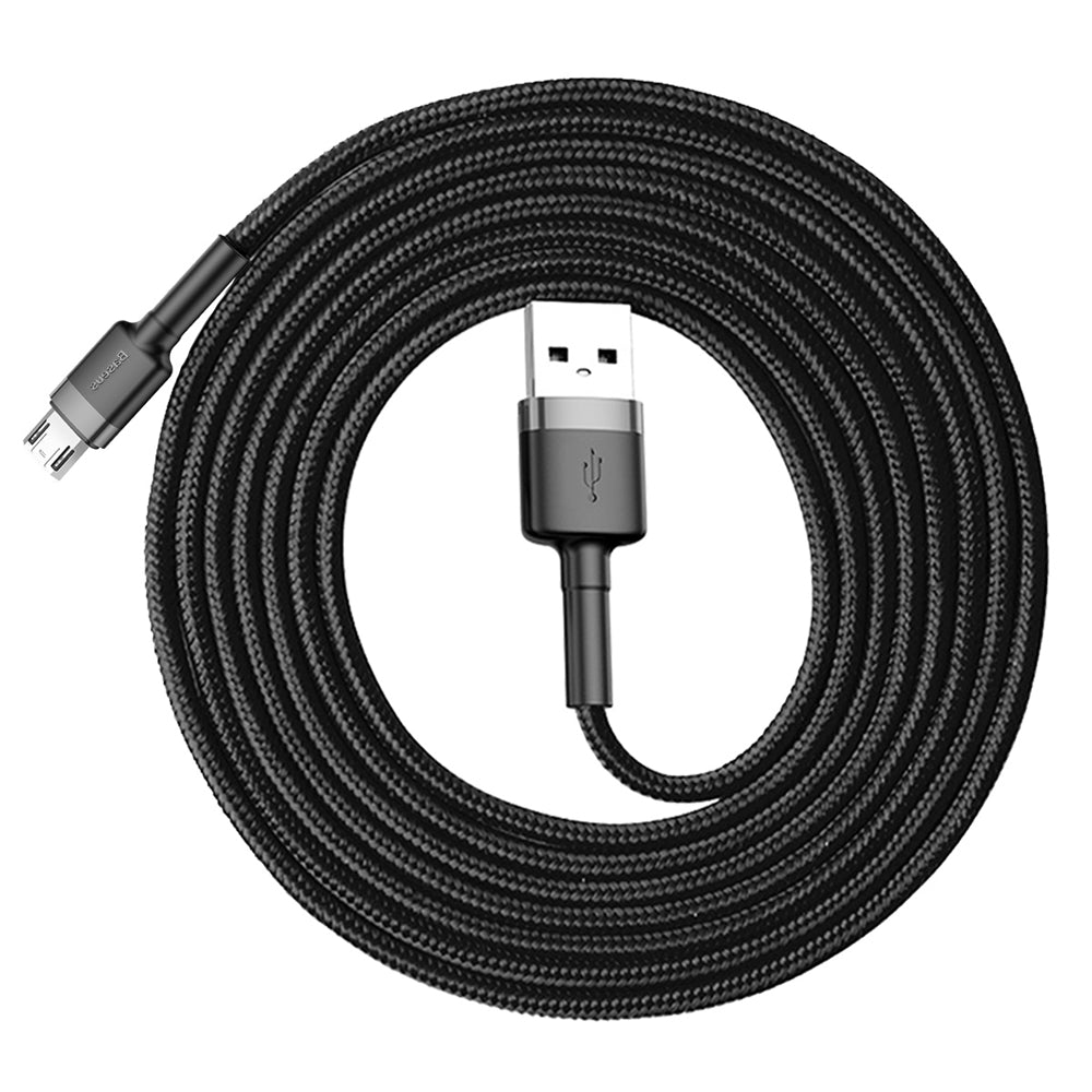 USB-A - microUSB Baseus Cafule adat- és töltőkábel, 18W, 2m, Szürke CAMKLF-CG1