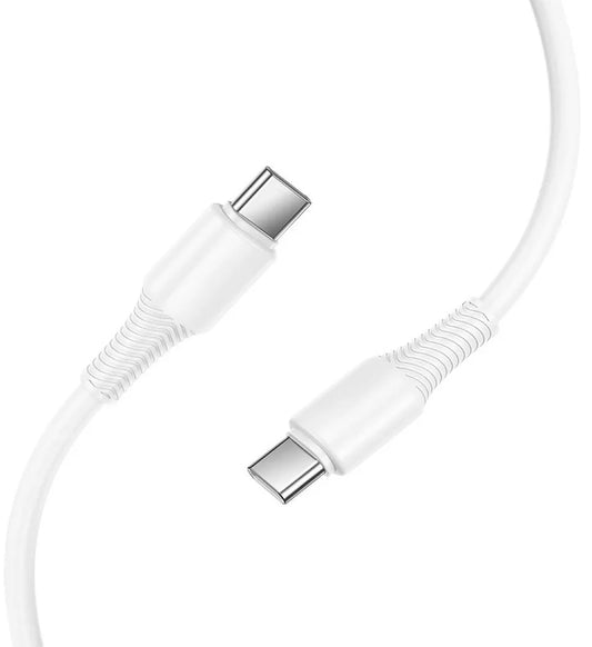 USB-C Data and Charging Cable - USB-C HOCO X120, 60W, 1m, White