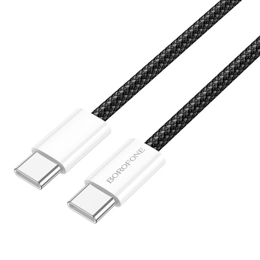 USB-C - USB-C Borofone BX103 Original adat- és töltőkábel, 60W, 1m, Fekete