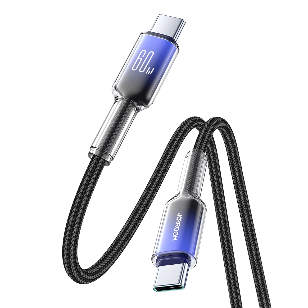 USB-C - USB-C adat- és töltőkábel Joyroom S-A42, 60W, 1.2m, Fekete