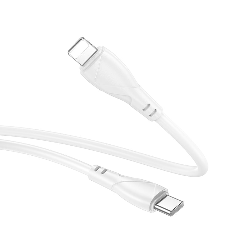USB-C - USB-C Borofone BX121 Energy adat- és töltőkábel, 60W, 1m, Fehér