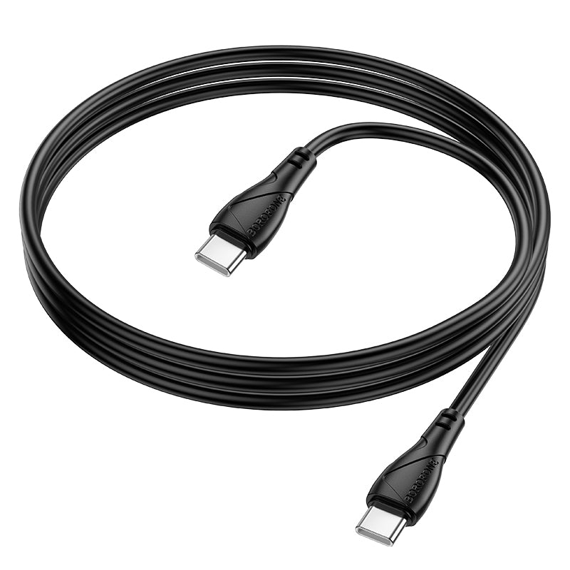USB-C - USB-C Borofone BX121 Energy adat- és töltőkábel, 60W, 1m, Fekete