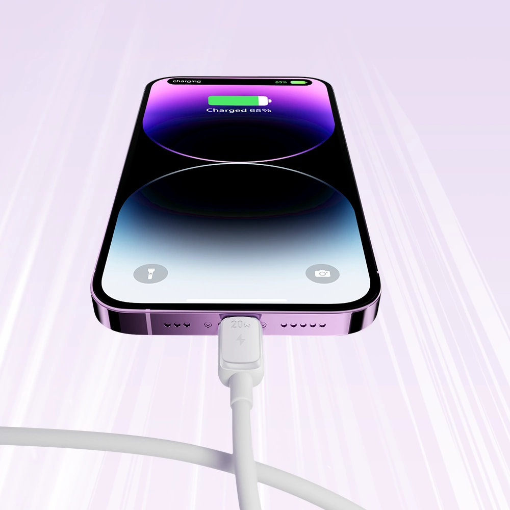 USB-C - Lightning Joyroom S-A14 adat- és töltőkábel, 30W, 1.2m, Fehér