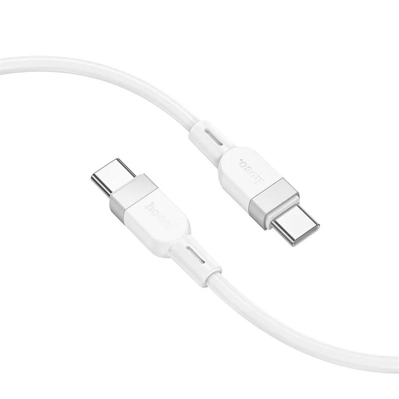USB-C - USB-C HOCO X109 adat- és töltőkábel, 60W, 1m, Fehér