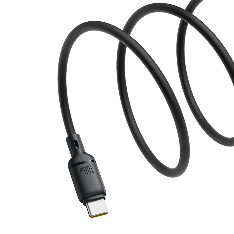 USB-A - USB-C Baseus Silky adat- és töltőkábel, 100W, 1m, Fekete P10377703113-00