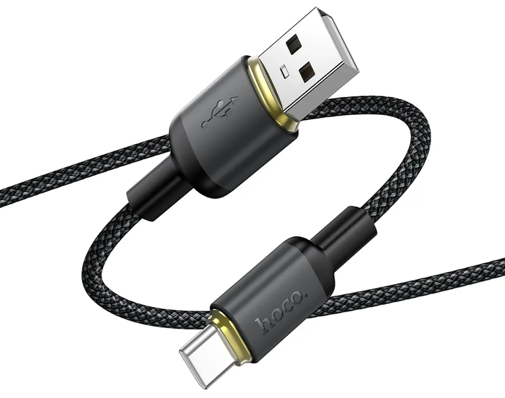 USB-A - USB-C adat- és töltőkábel HOCO X128 Benefit, 36W, 1m, fekete