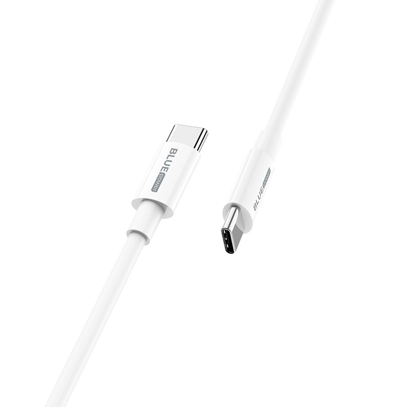 USB-C adat- és töltőkábel - USB-C BLUE BLUE Power BBX44, 100W, 1m, fehér