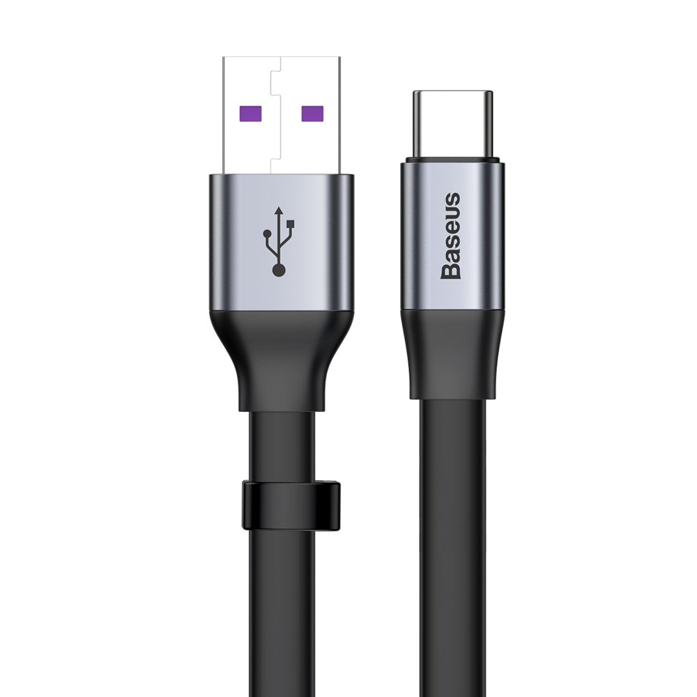 USB-A - USB-C Baseus Simple adat- és töltőkábel, 40W, 0,23m, szürke CATMBJ-BG1