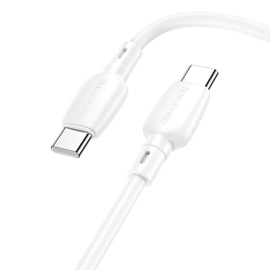 USB-C adat- és töltőkábel - USB-C Borofone BX93, 60W, 1m, fehér