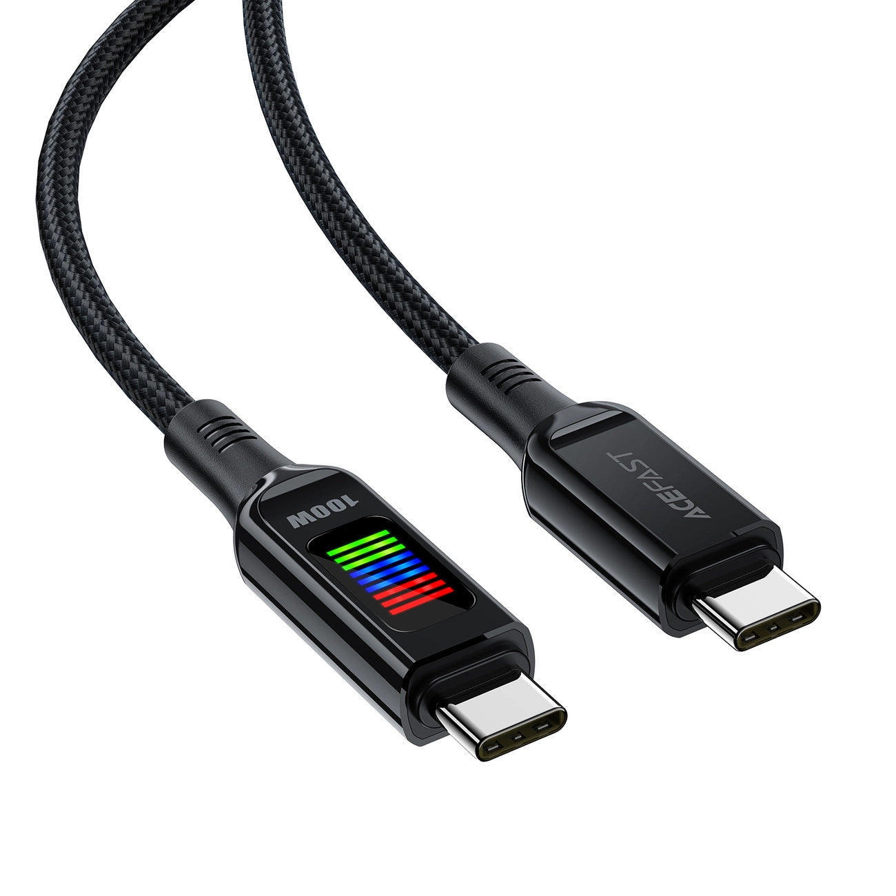USB-C - USB-C Acefast C7-03 adat- és töltőkábel, 100W, 1.2m, Fekete
