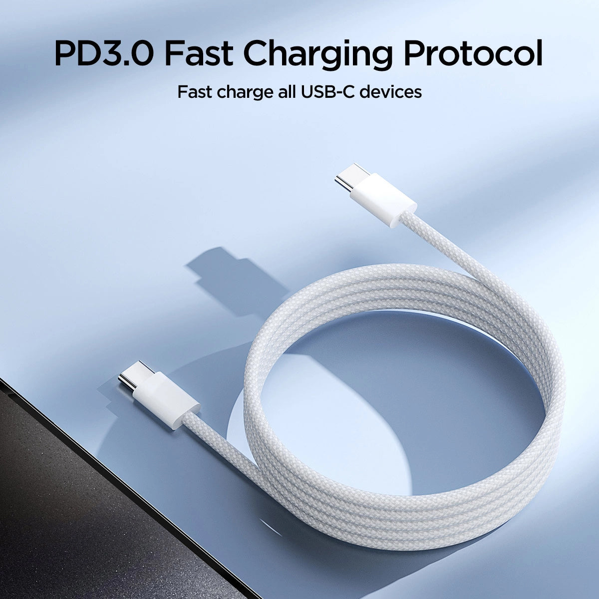 USB-C adat- és töltőkábel - USB-C Joyroom S-A45, 60W, 1m, fehér