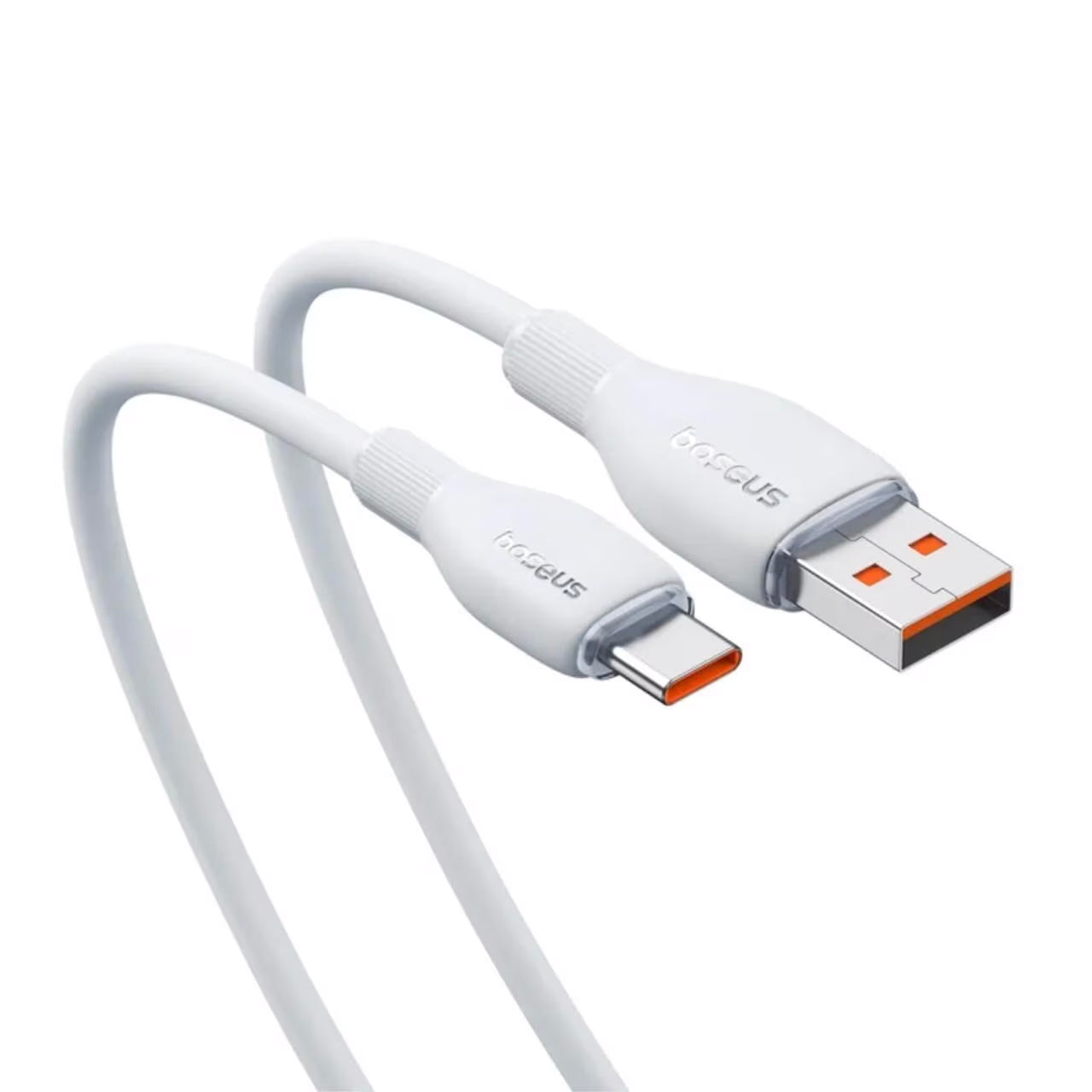 USB-A - USB-C Baseus Pudding adat- és töltőkábel, 100W, 2m, fehér P10355703221-01