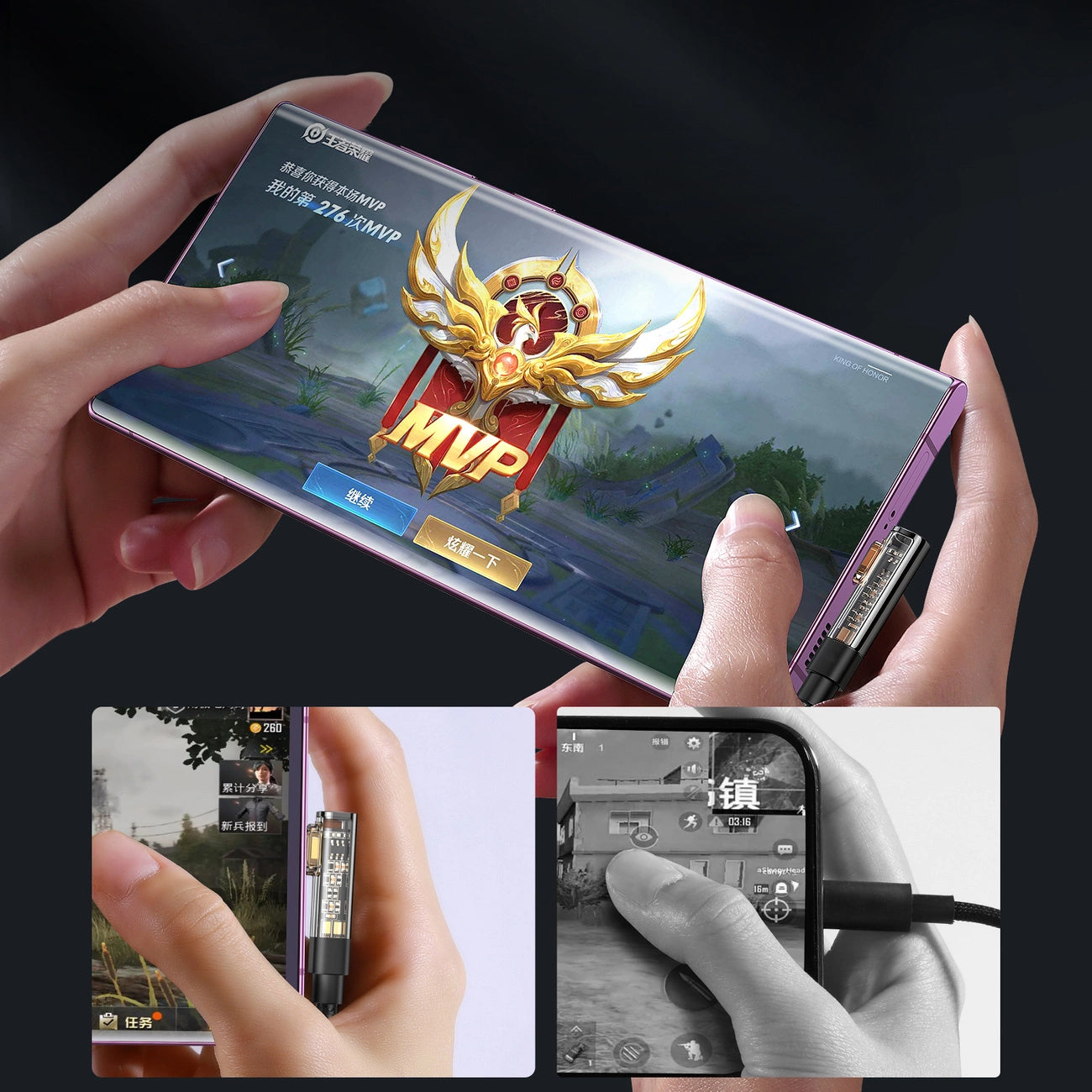 USB-C - USB-C adat- és töltőkábel Joyroom S-CC100A6 Angled, 100W, 1.2m, Fekete