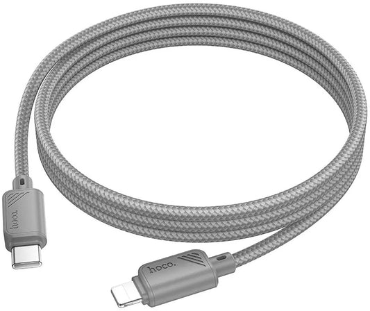 USB-C - Lightning HOCO X113 adat- és töltőkábel, 27W, 1m, Szürke